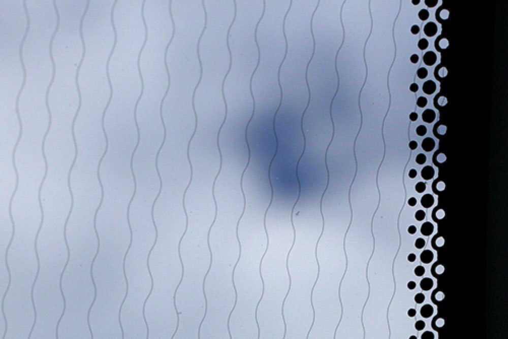 An image showing the wires within a heated windscreen