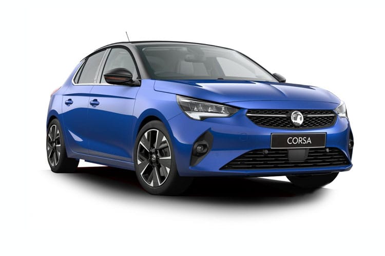 "Blue Vauxhall Corsa: A compact car with a vibrant blue exterior, combining style and efficiency."