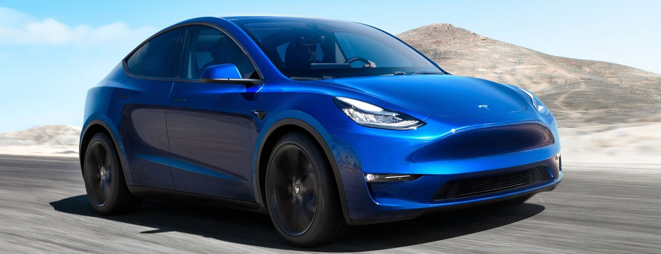 Blue Tesla Model Y