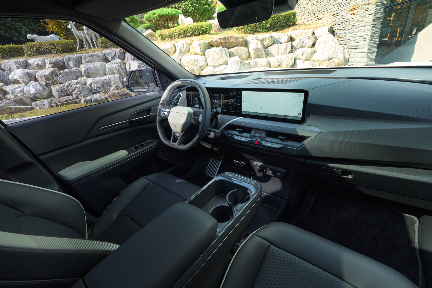 Front interior image of the Kia EV5