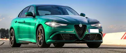 Green Alfa Romeo Giulia Quadrifoglio