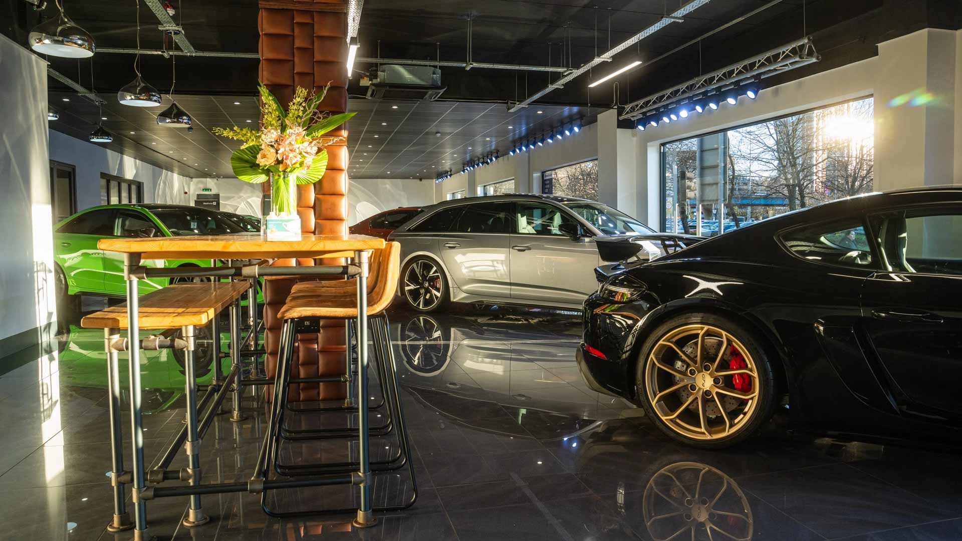 Multiple luxury vehicles showcasing luxury car leasing services from AMT Auto Lease