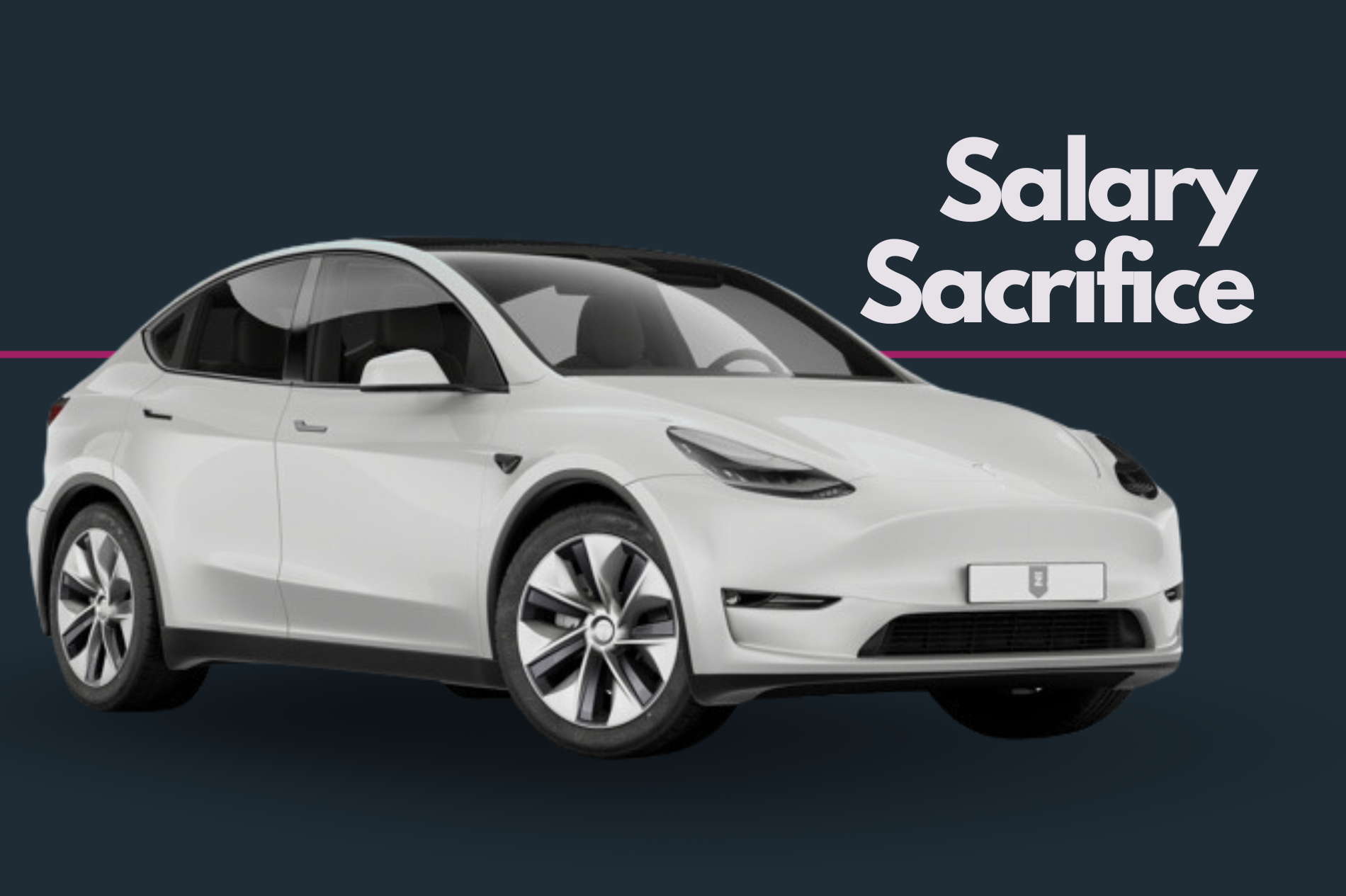 White Tesla model Y