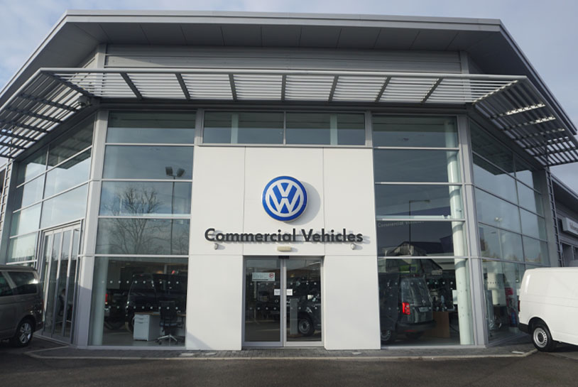An image showing the Liverpool Volkswagen Van Centre, which is also the headquarters for the Stable Vehicle Contracts office
