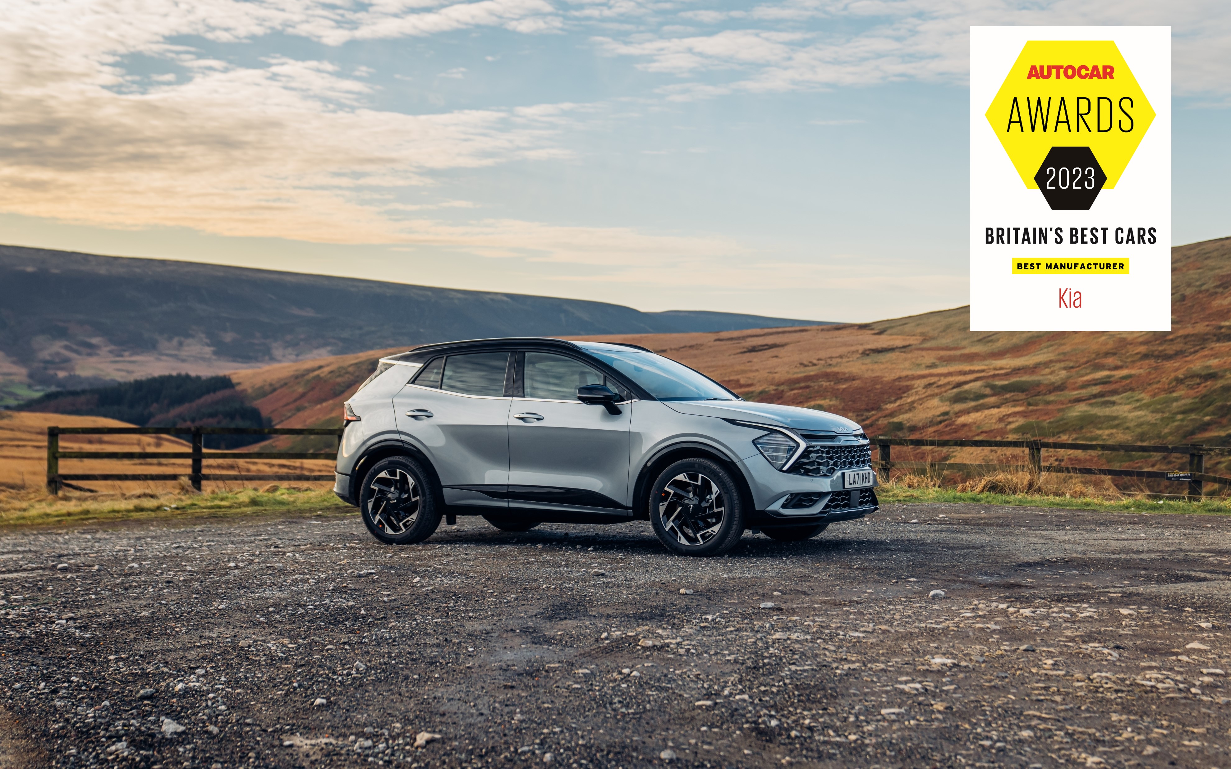 The Kia Sportage in the countryside