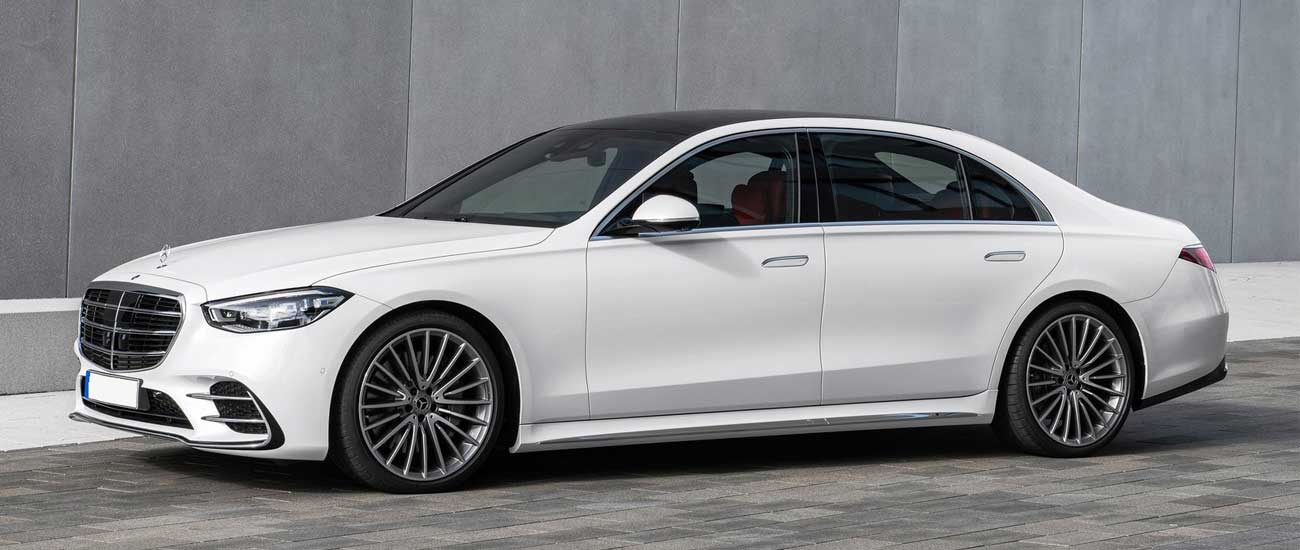 White Mercedes-Benz S-class