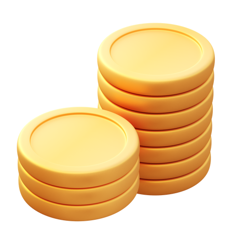 3D Stack of coins