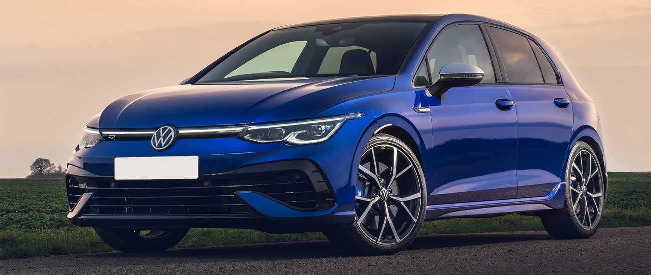Blue Volkswagen Golf R