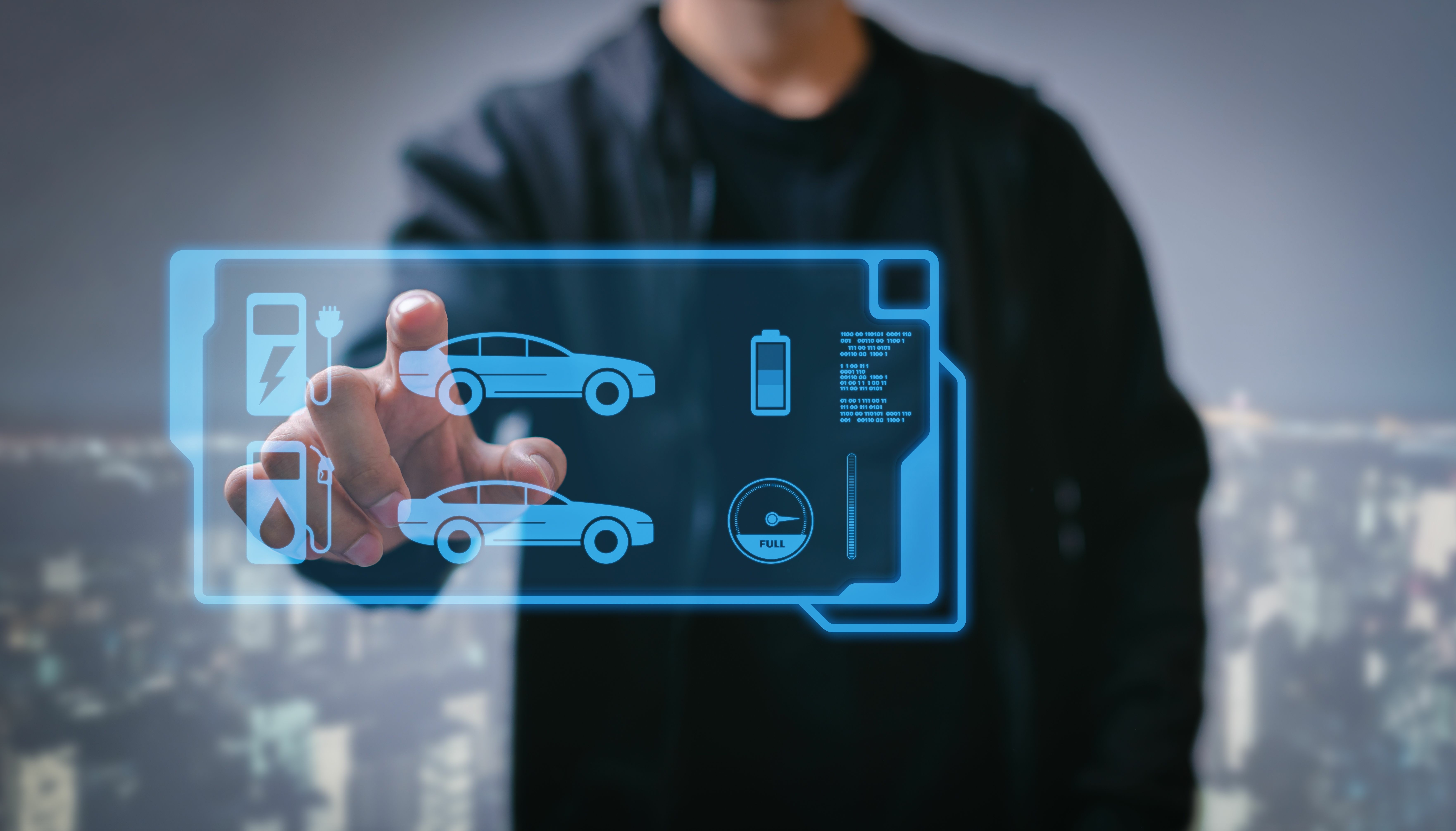 Man Choosing Electric car over ICE Car