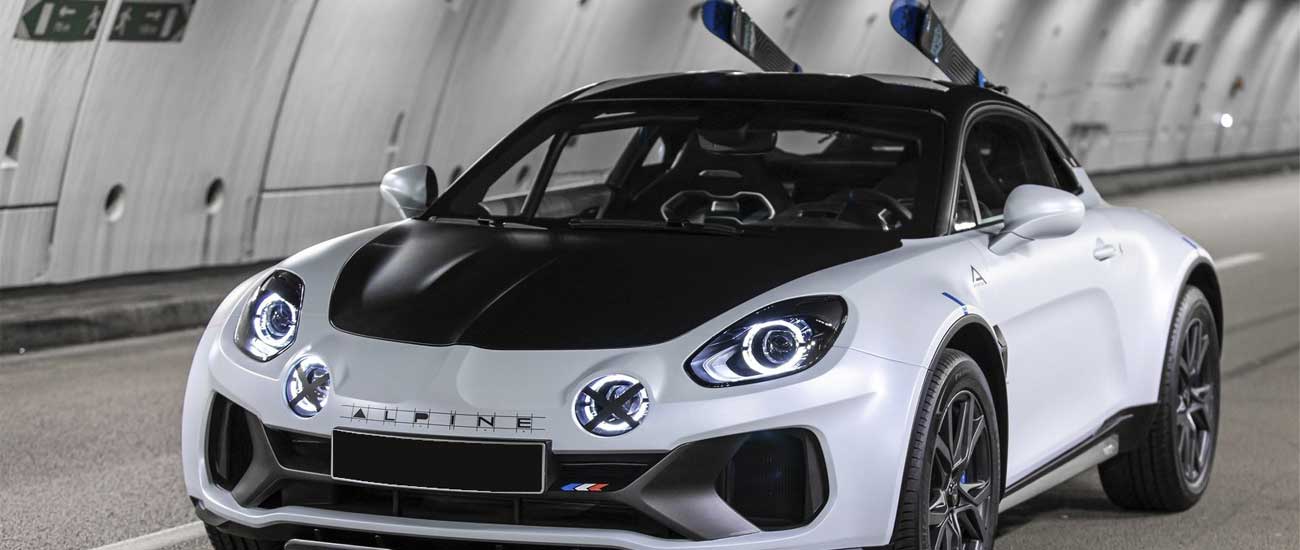 White and Black Alpine All Sportsx Concept