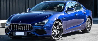 Blue Maserati Ghibili