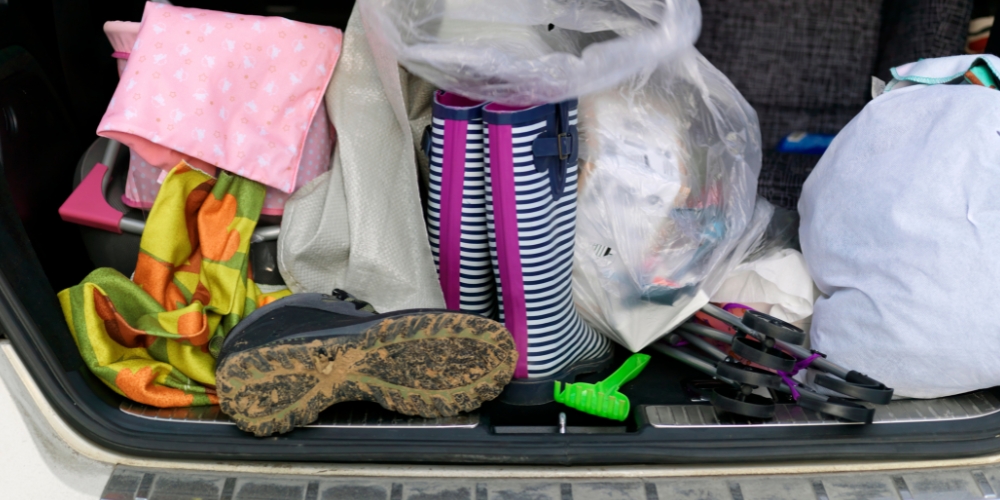  boot with equipment in weighing down EV