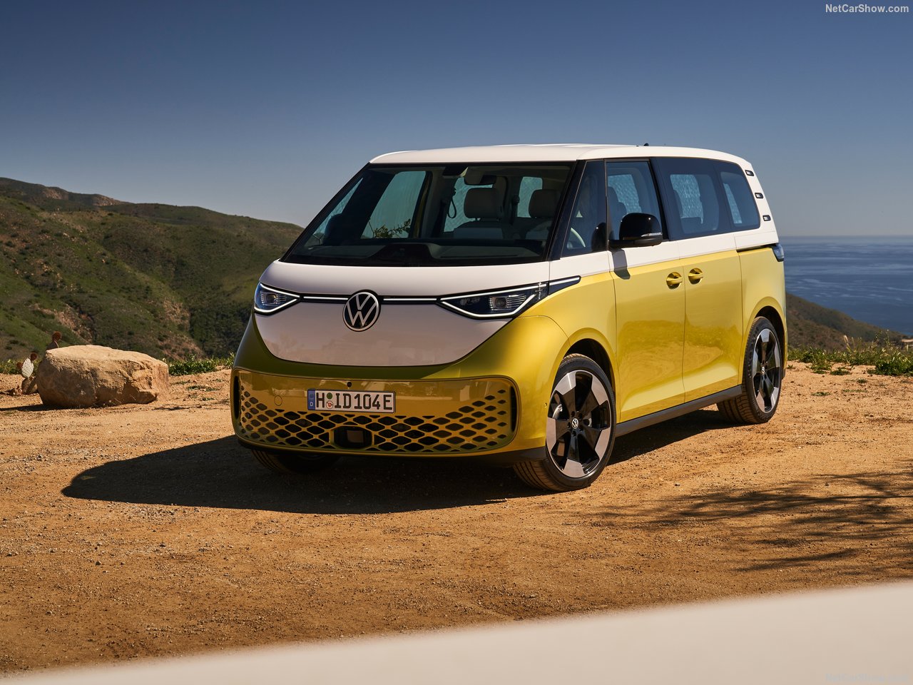 Volkswagen ID Buzz with Yellow and White Paint