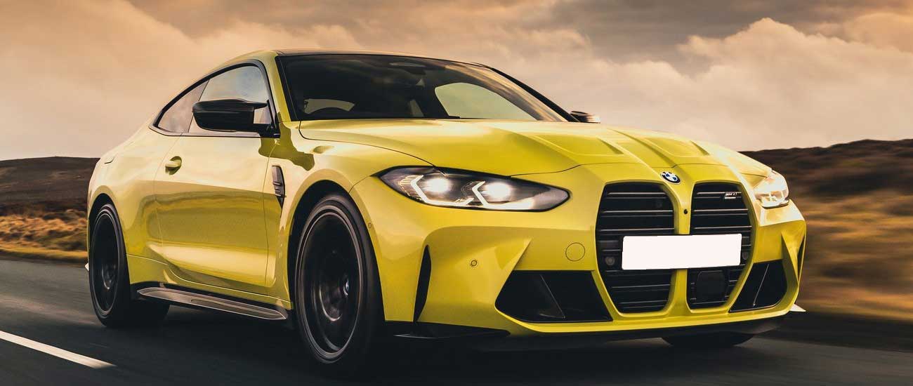 Yellow BMW M4 Competition Coupe