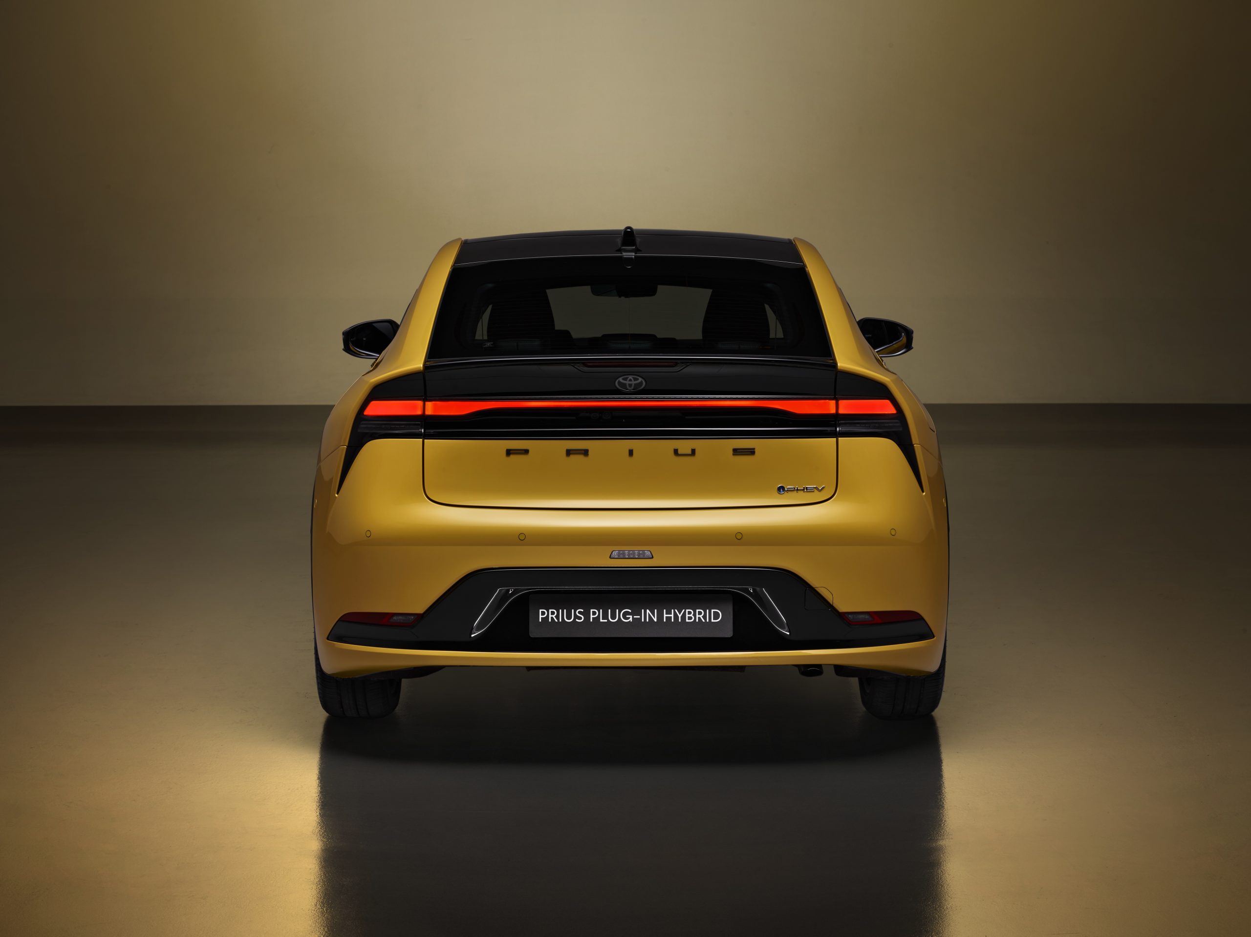 Toyota Prius plug-in hybrid rear-view.