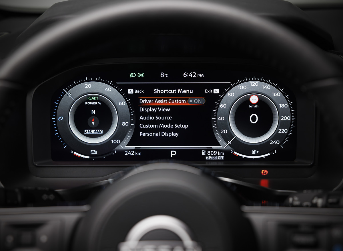 Drivers Display showing different modes.