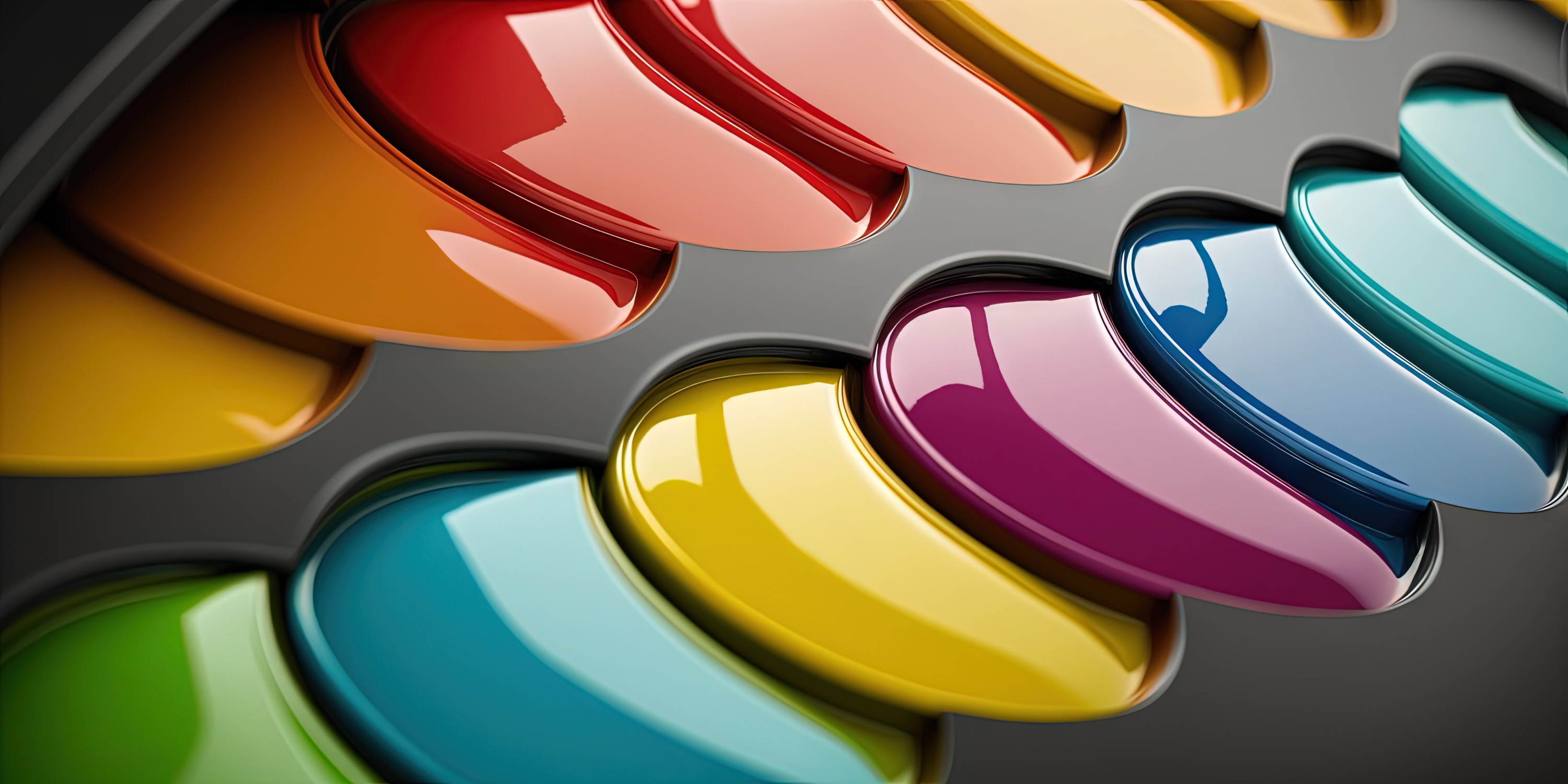 Different coloured circles.