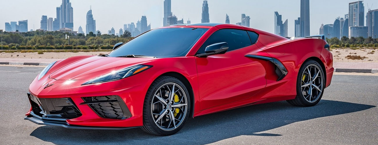 Red Chevrolet Corvette C8 Stingray