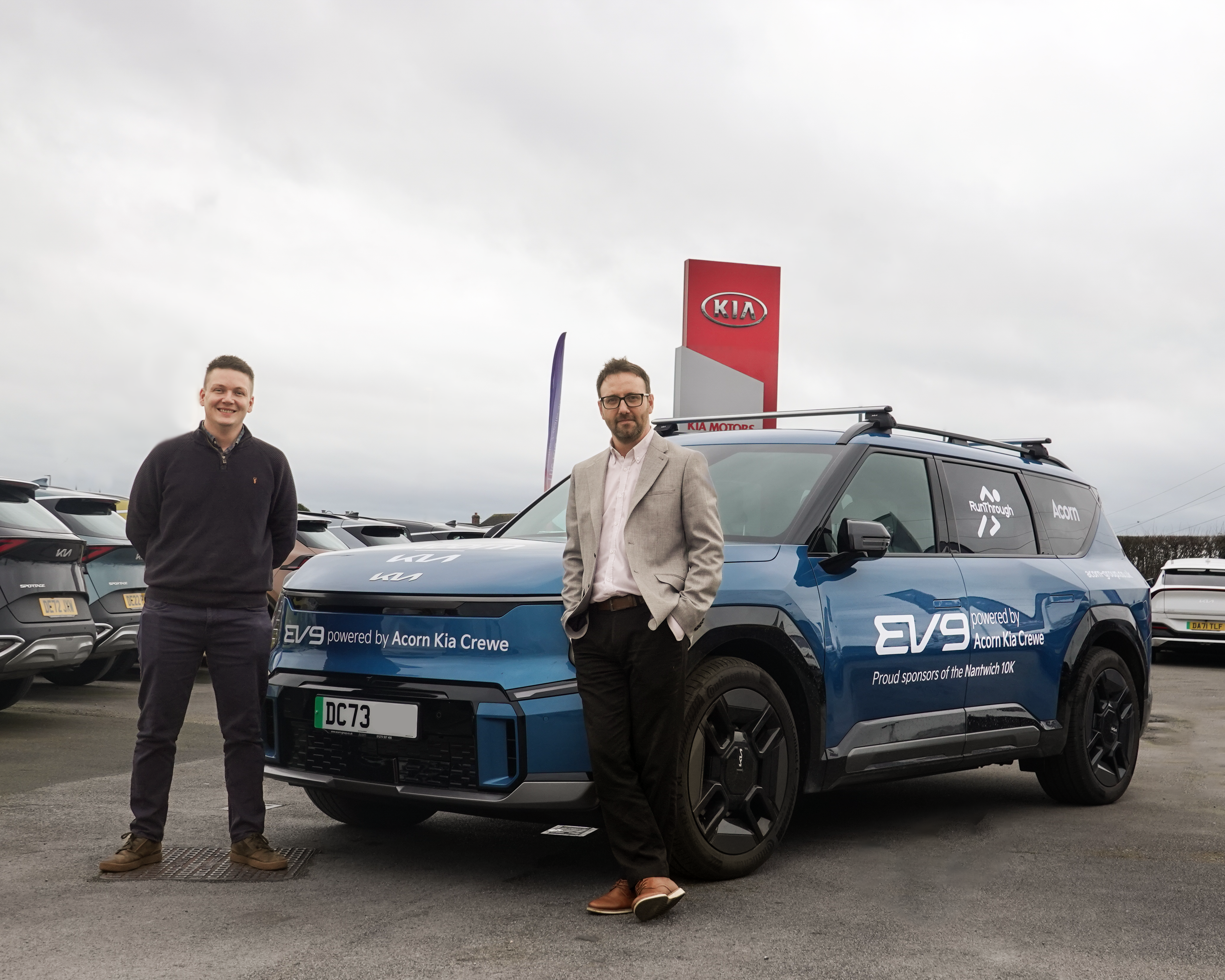 Acorn Business Centre's Kia EV9 Leads The Way at the Nantwich 10km Run.