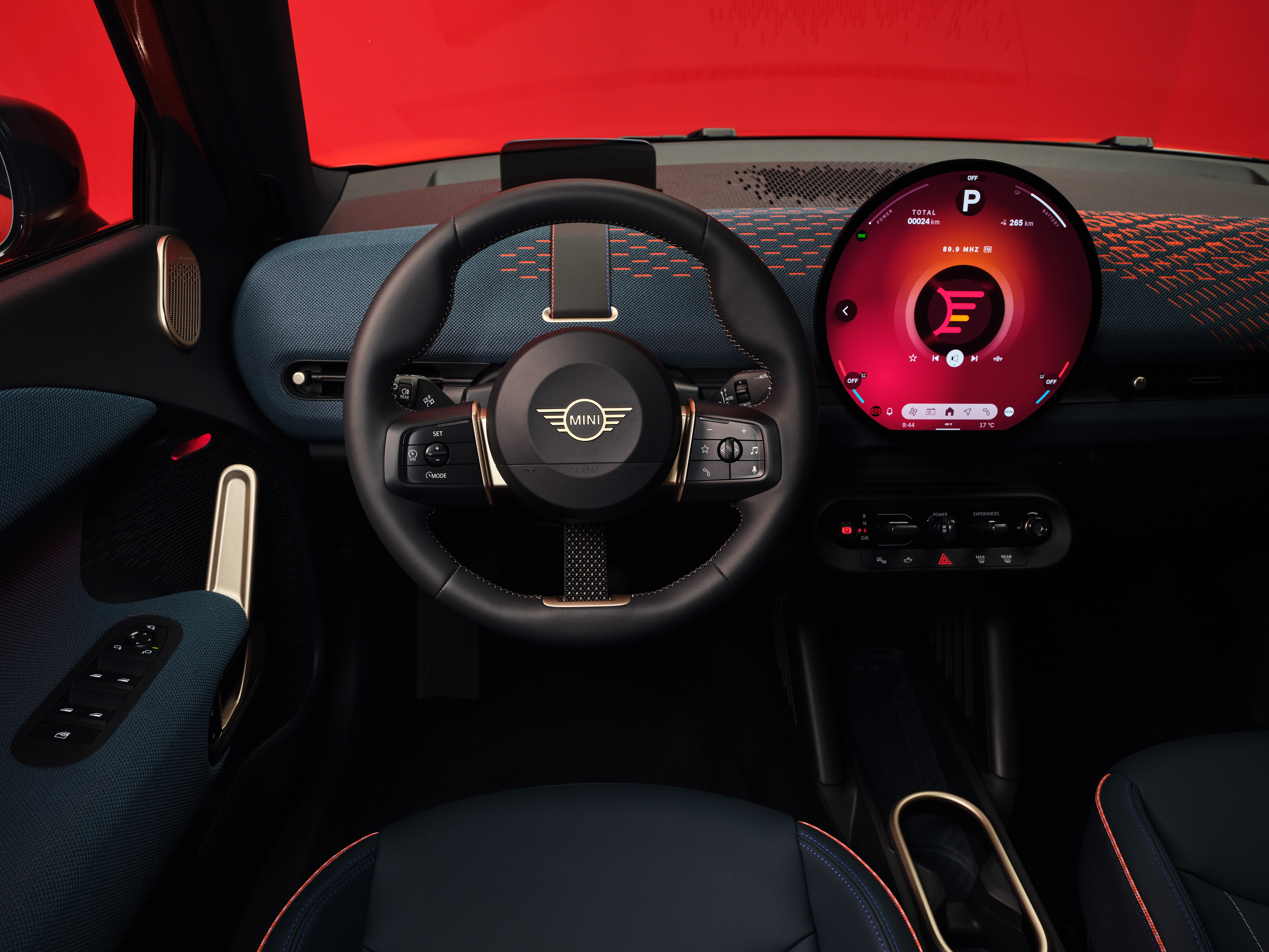 Drivers view in a Mini Aceman.