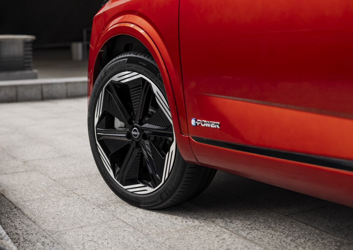 Close up of e- powered Nissan Qashqai