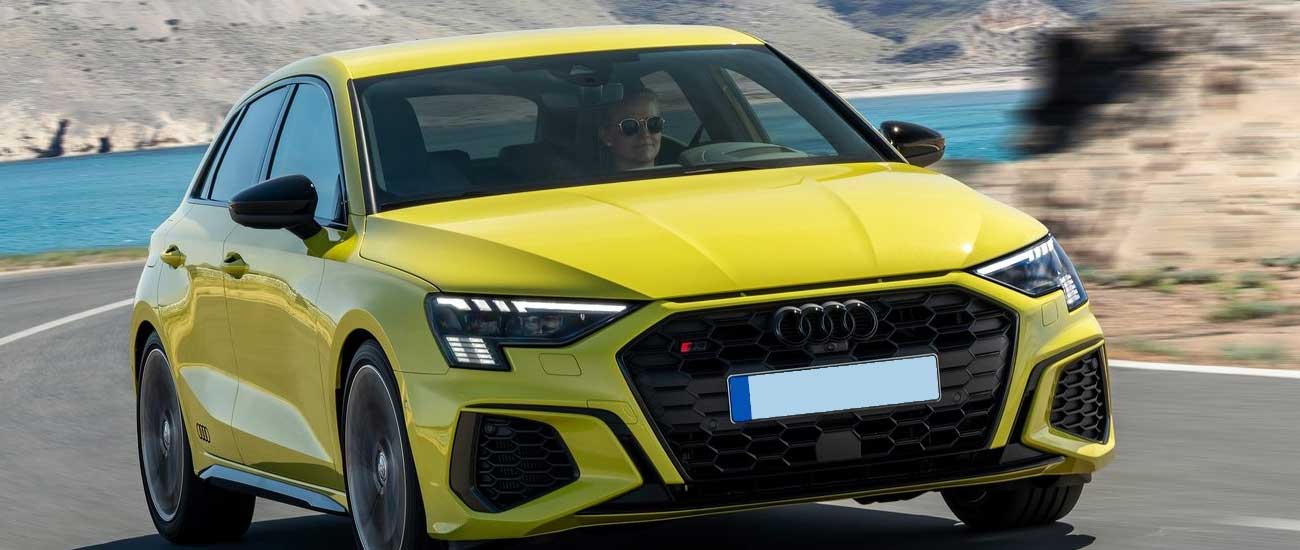 Yellow Audi S3 Sportback