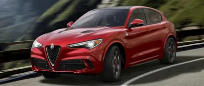 Red Alfa Romeo Stelvio Quadrifoglio