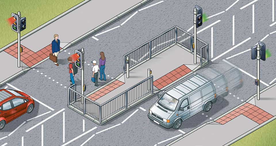 Staggered Crossing Road Safety for Other Road Users