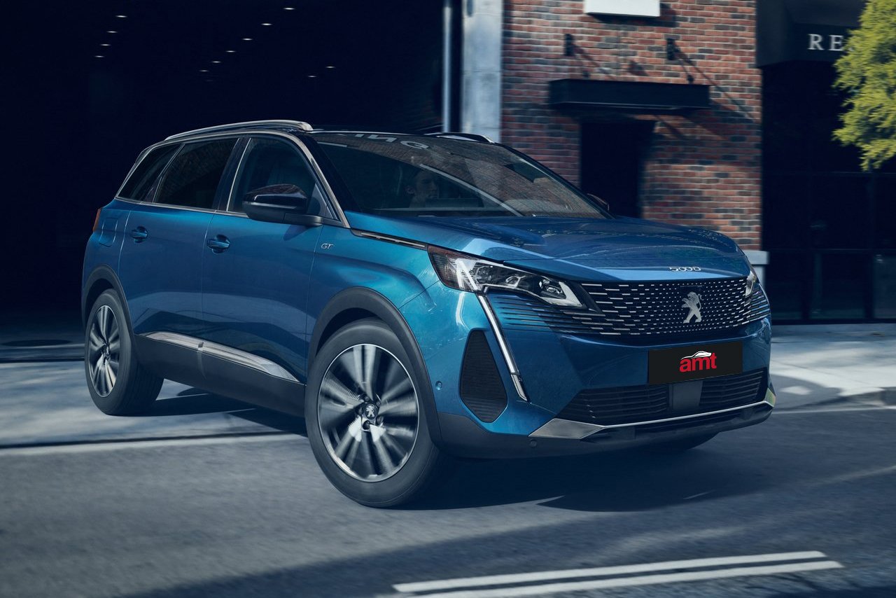 2024 Peugeot 5008 SUV in blue reviewed for design, features and leasing options.