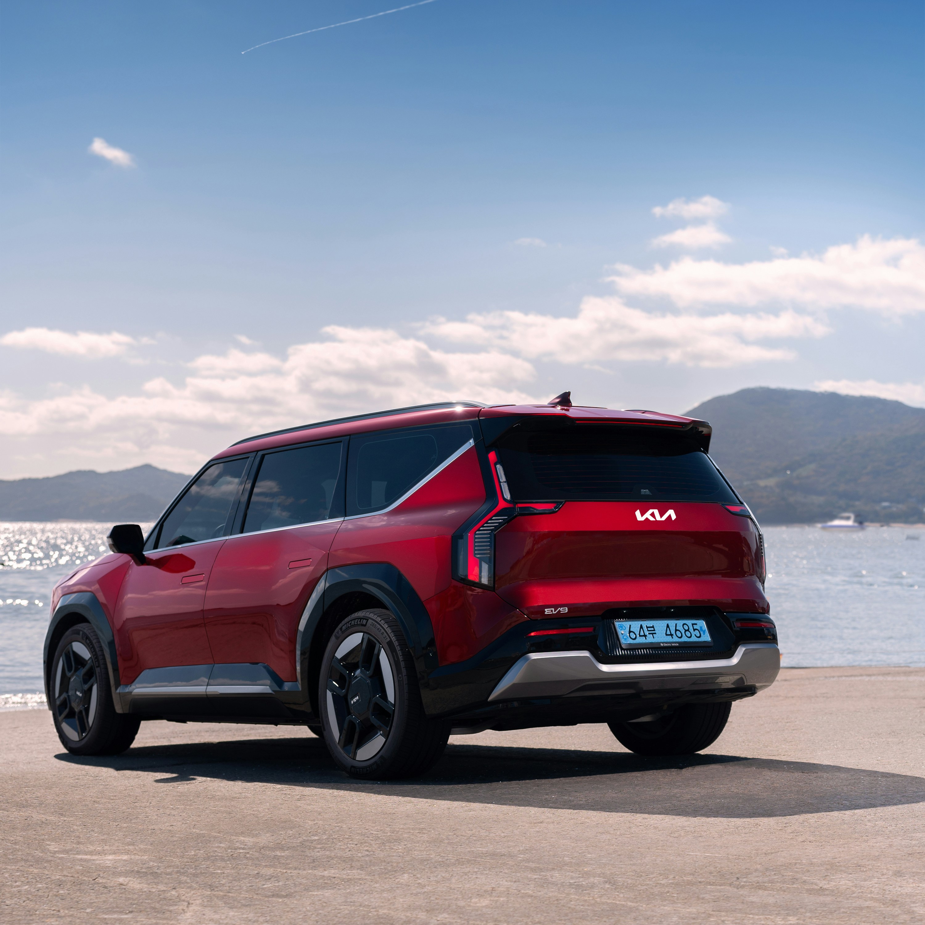 EV9 in red at Car Lease UK