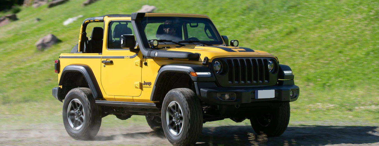 Yellow Jeep Wrangler