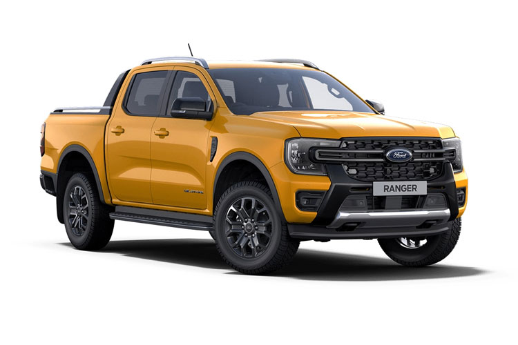 A Ford Ranger navigating a rocky and uneven path, highlighting its rugged construction and exceptional off-road capabilities. The vehicle features a sturdy frame, high ground clearance, and robust tyres, making it ideal for tackling tough terrains and outdoor adventures.