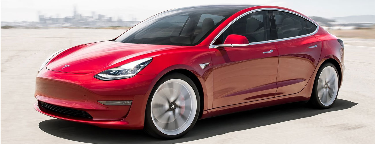 Red Tesla Model 3