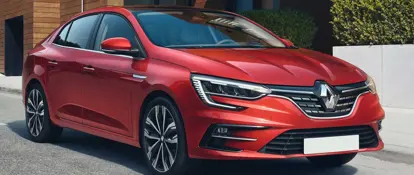 Red Renault Megan Sedan