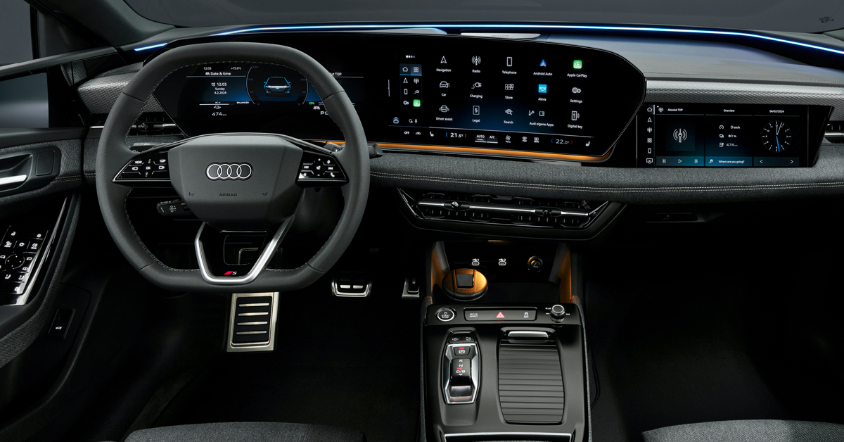 An image showing the Audi A6 e-tron interior dashboard 