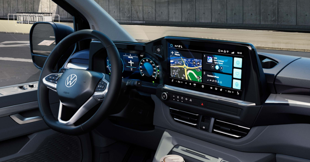 An image showing the new 2024 Volkswagen Transporter interior