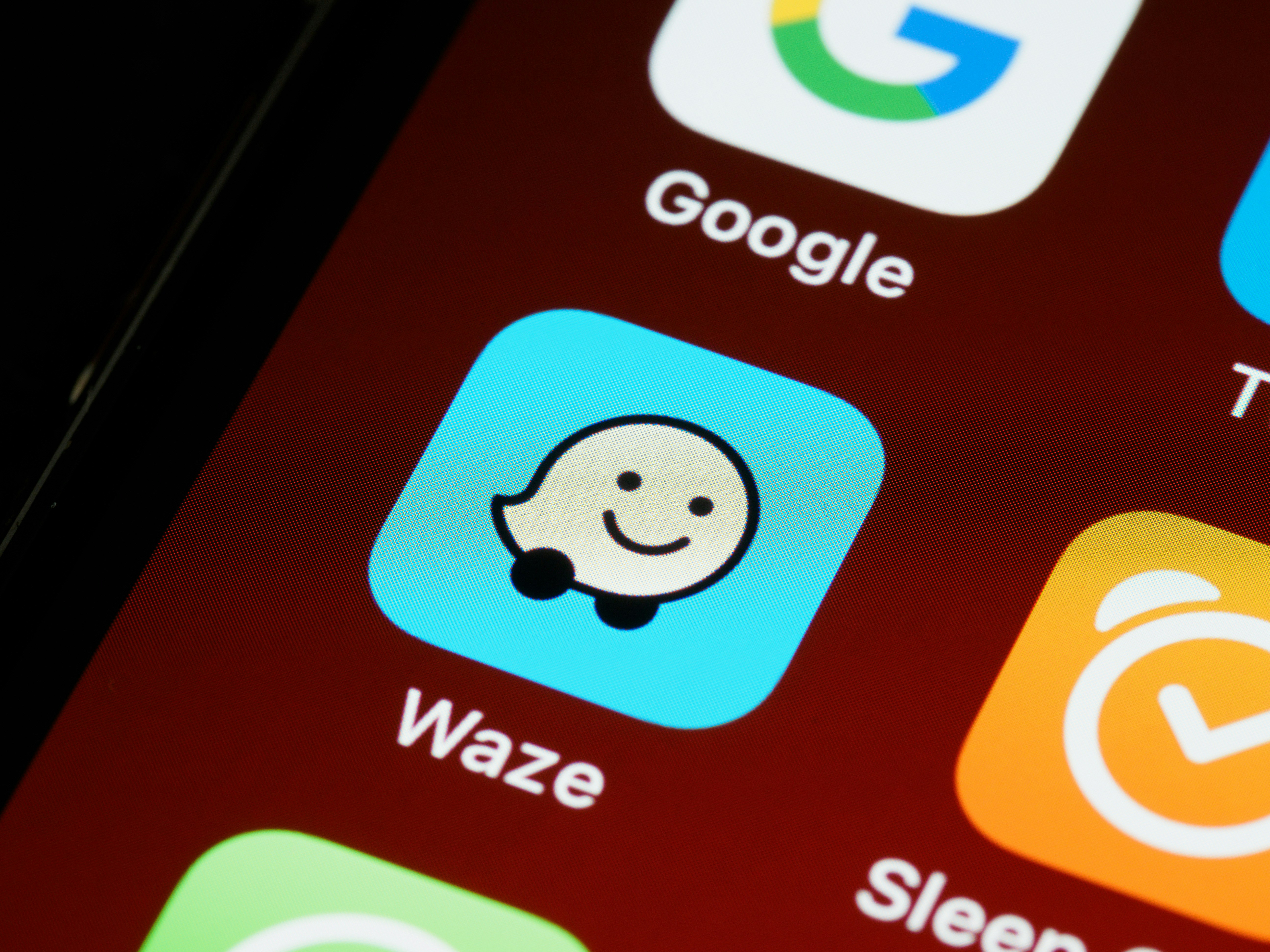 Waze App installed on a phone