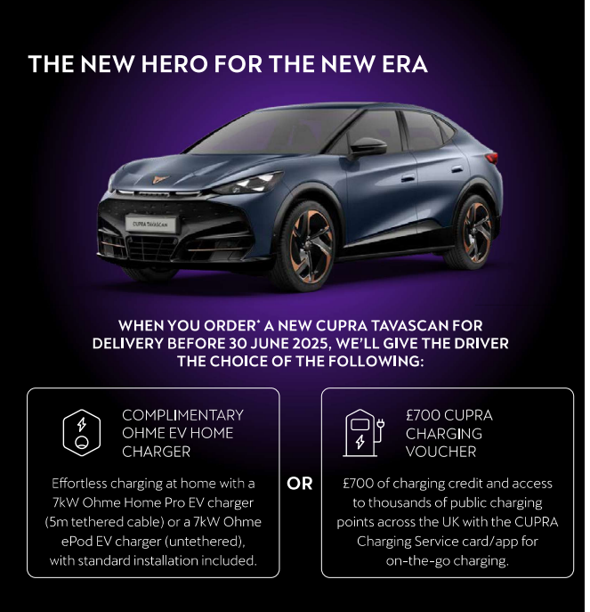 Cupra Tavascan free charger offer