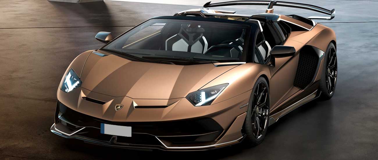 Brown Lamborghini Aventador svj Roadster