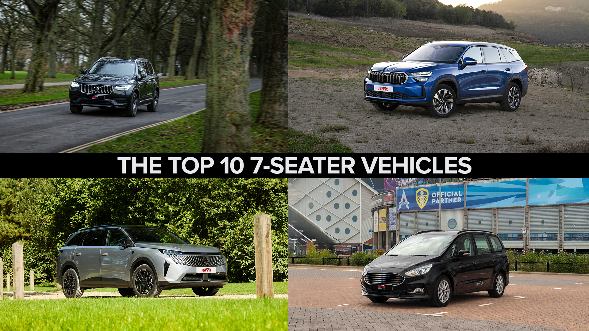 A selection of top 7-seater cars featured by AMT Auto.