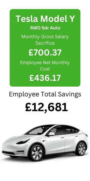 Tesla Model Y Salary Sacrifice Example