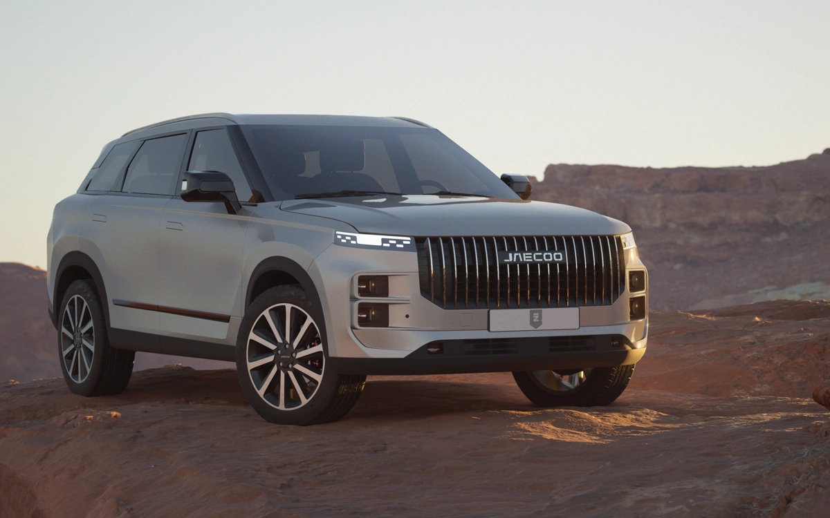 Jaecoo 7 in an arid, desert environment