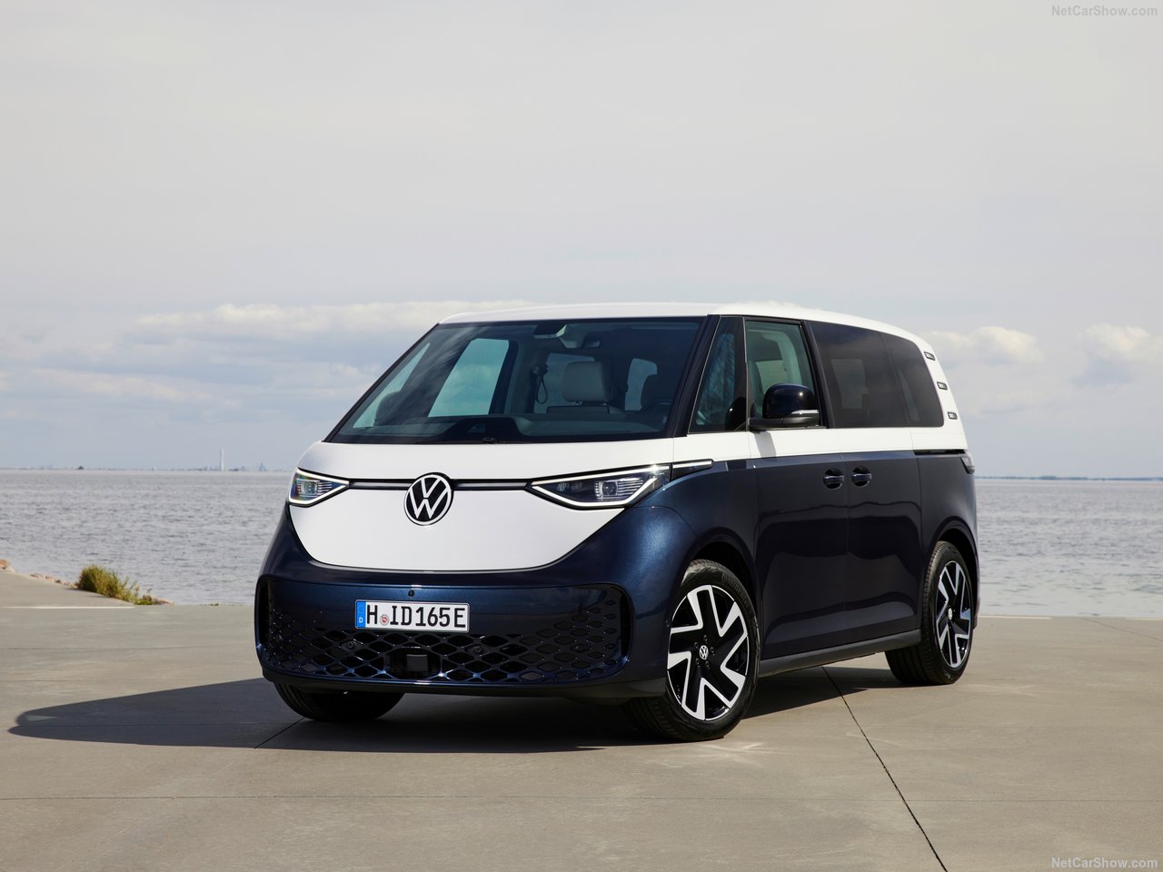 Volkswagen ID Buzz with Blue and White Paint