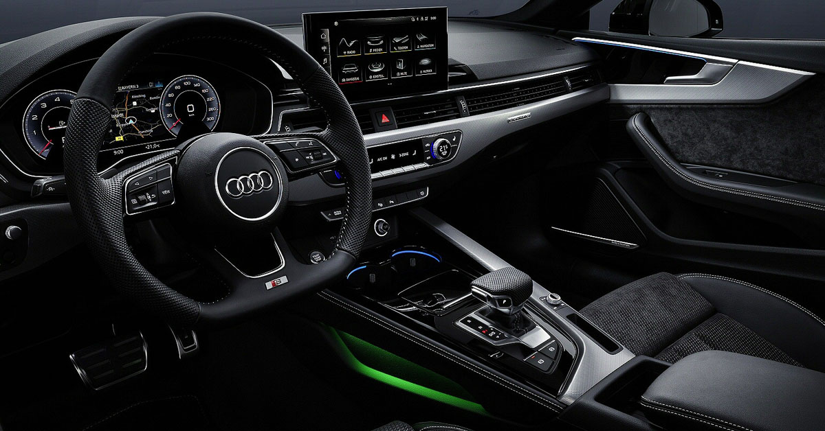 An image showing an Audi interior dashboard showing the latest technology