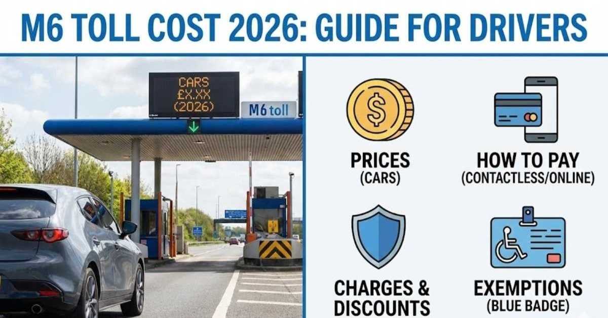 M6 Toll Cost 2026: Prices for Cars, How to Pay, Charges and Exemptions