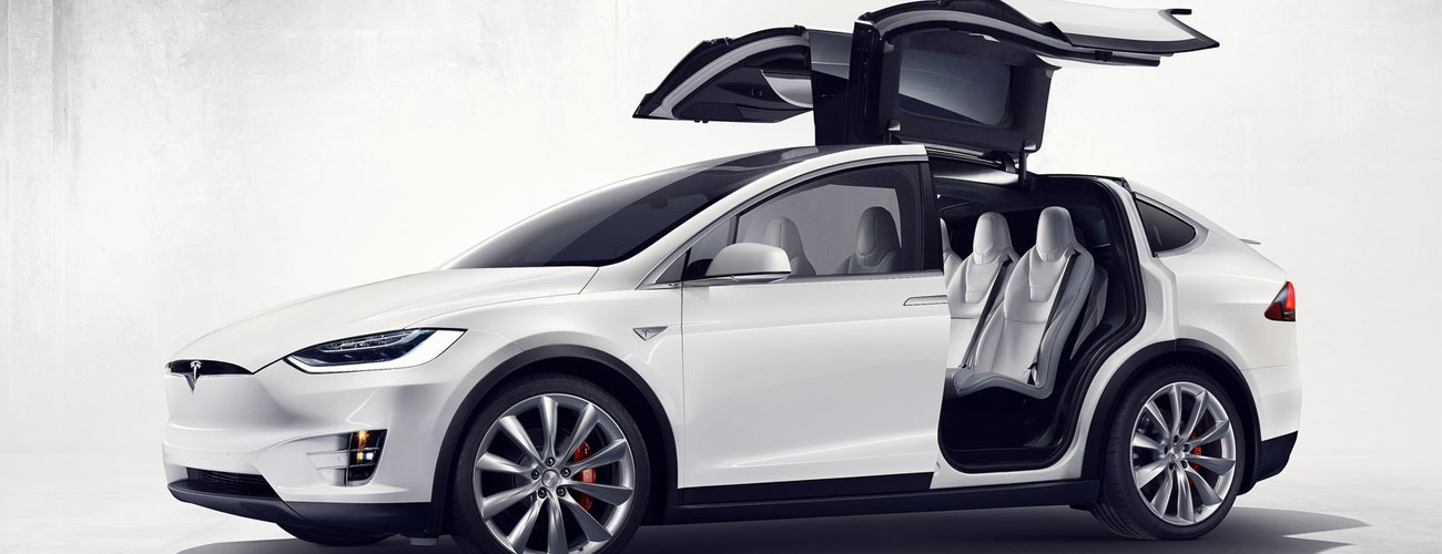 White Tesla Model X